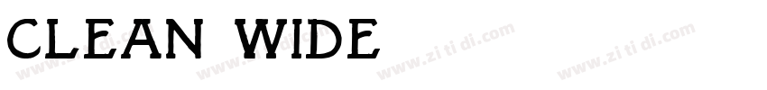 clean wide字体转换